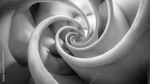 White Fabric on Black Background