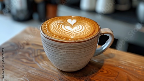 Cappuccino Being Poured Into Coffee Cup