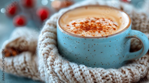 Cappuccino Cup on White Saucer