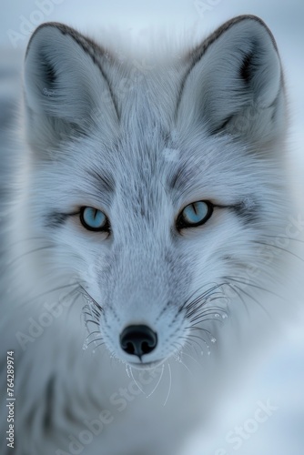 Enigmatic Arctic Fox Amidst a Snowstorm © Landscape Planet