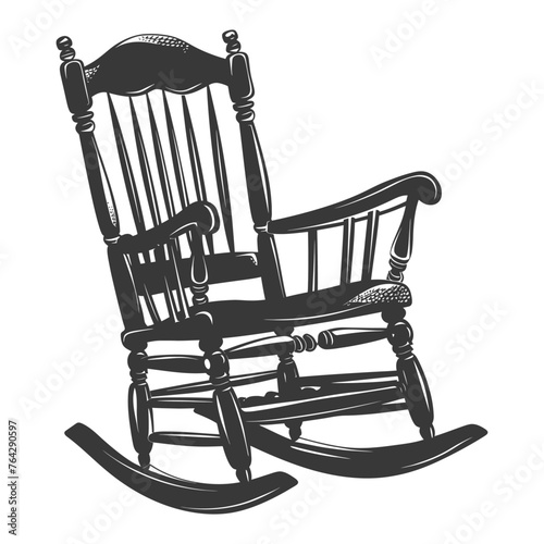 Silhouette rocking Chair black color only