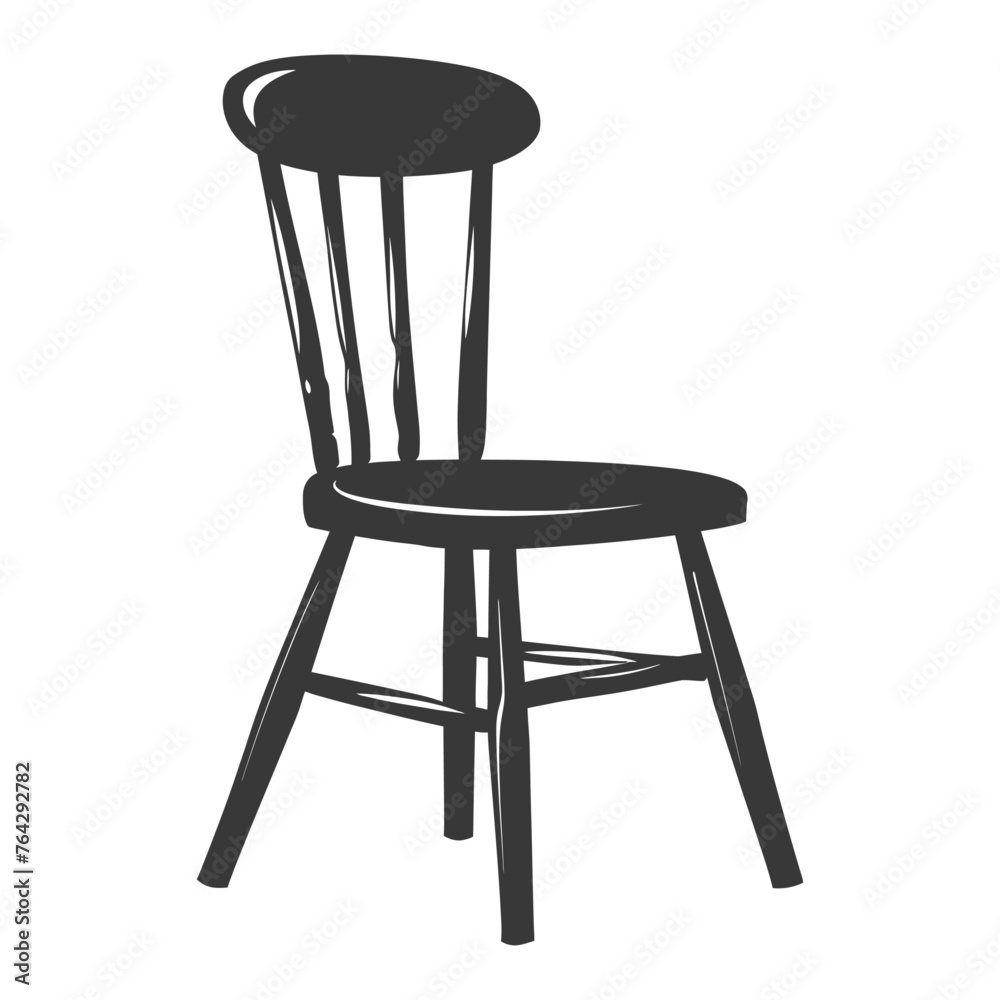 Silhouette Wooden Chair black color only Silhouette Wooden Chair black color only