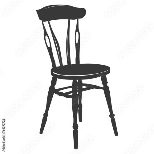 Silhouette Wooden Chair black color only