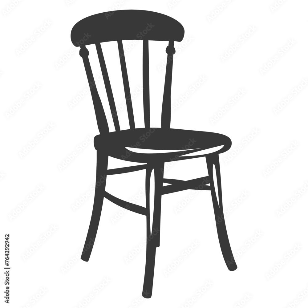 Silhouette Wooden Chair black color only Silhouette Wooden Chair black color only