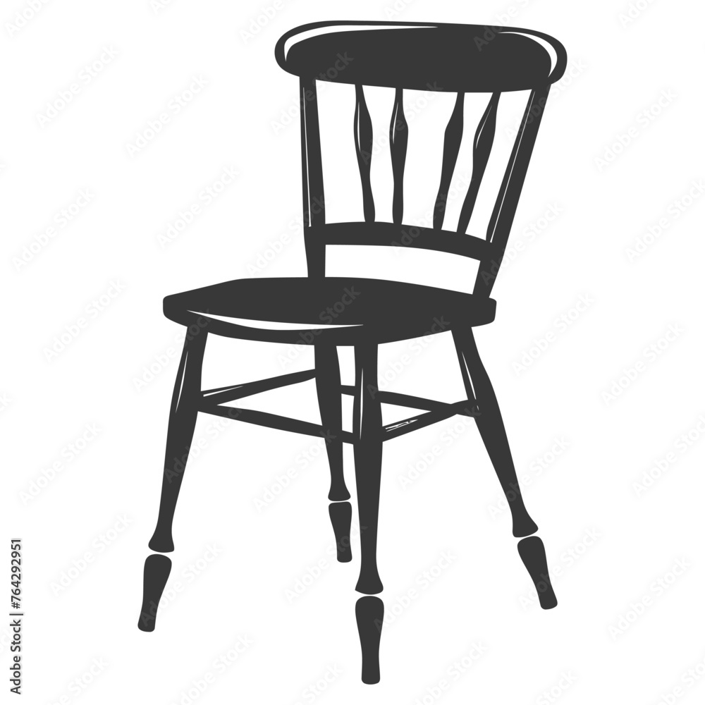 Silhouette Wooden Chair black color only Silhouette Wooden Chair black color only