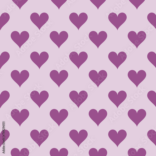 Heart seamless pattern. Simple repeating texture with  hearts. 