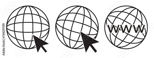 world web icon www earth globe icons . website icon for contact icons. web icon stock vector illustration flat design isolated on white background in eps 10.