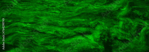 green mineral wool with a visible texture