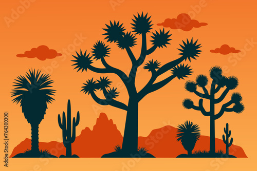 Joshua tree vector illustration