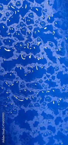 texture of water drops on blue background. abstractionism