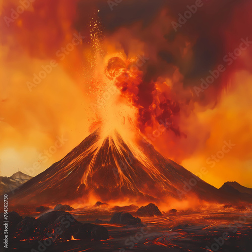 A Volcano Erupts © Vincent