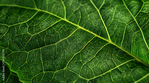 Close Up View of a Green Leaf