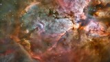A serene view of a nebula with colorful clouds of gas and dust  AI generated illustration
