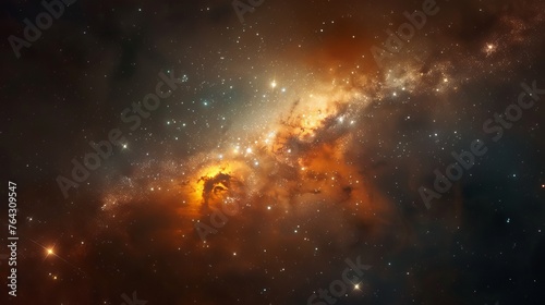 A serene view of a distant star cluster AI generated illustration
