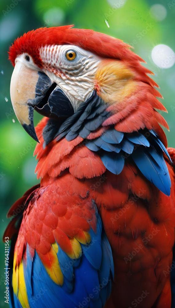 Fototapeta premium Ave tropical primer plano en la naturaleza