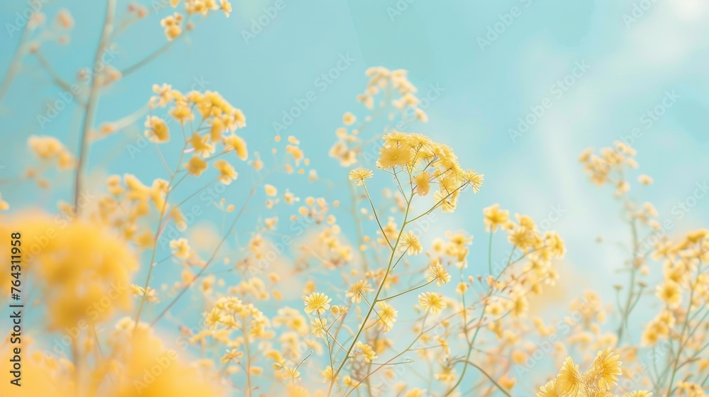 Light giggles in pastel hues of lemon and sky AI generated illustration Light giggles in pastel hues of lemon and sky AI generated illustration