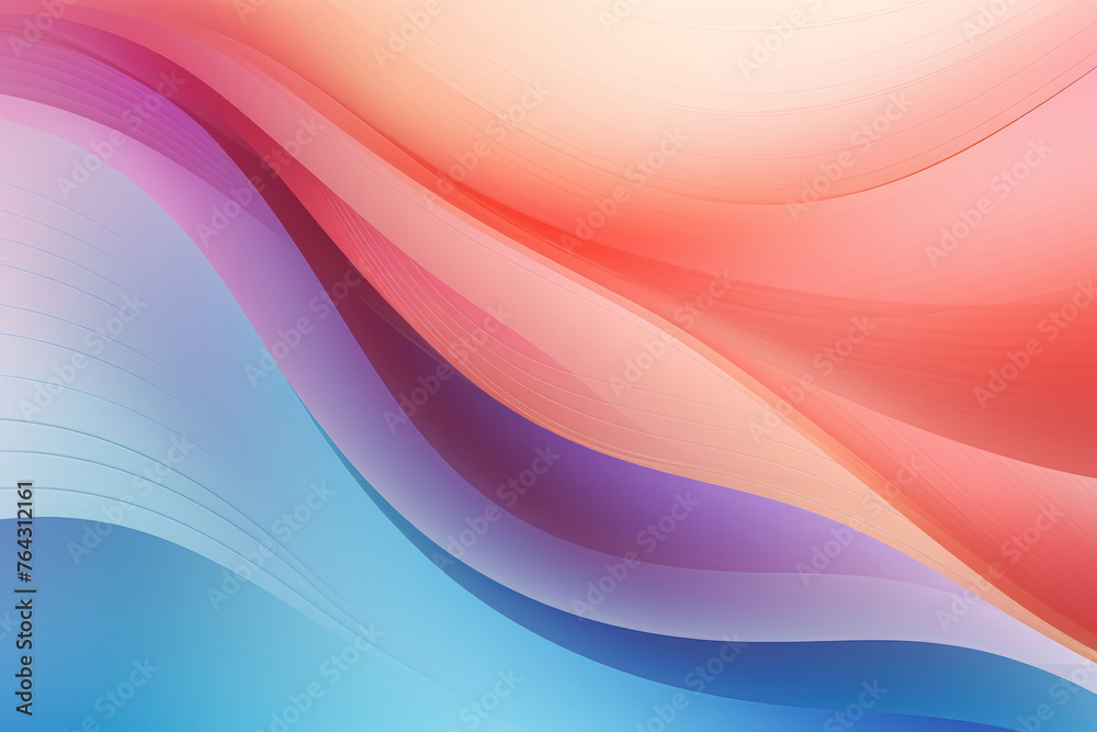 Dynamic wavy abstract fluid gradient simple background. Vibrant smooth trendy presentation backdrop.