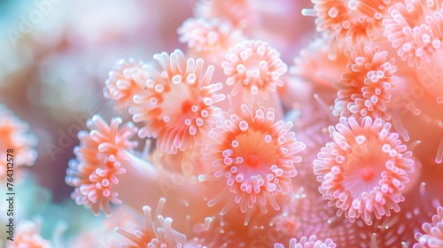 Soft coral hues blending seamlessly  AI generated illustration