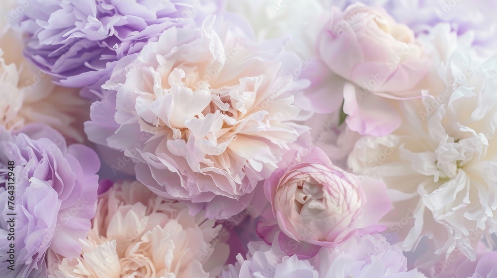 Pale lilac fading into soft ivory shades AI generated illustration