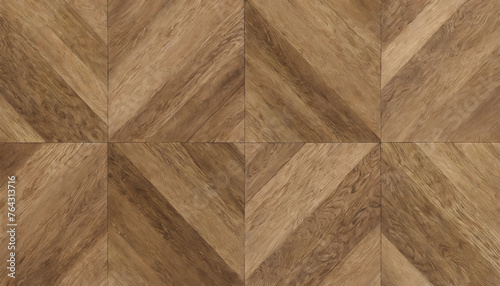 Top view of a parquet floor under natural light. Wooden pattern with oak texture