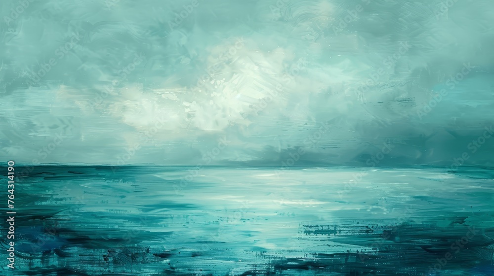 Tranquil vibes in shades of teal AI generated illustration
