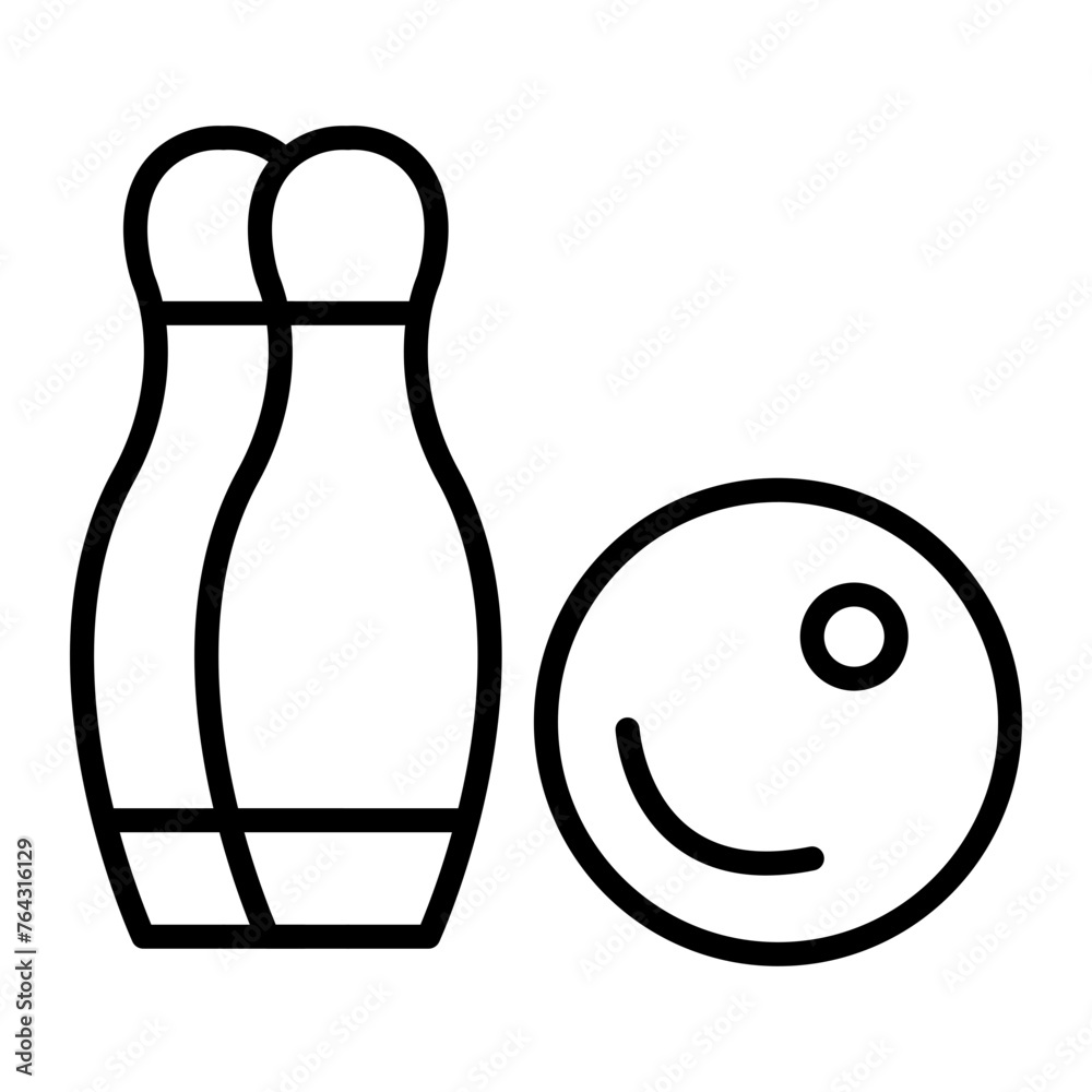 Bowling Line Icon Bowling Line Icon