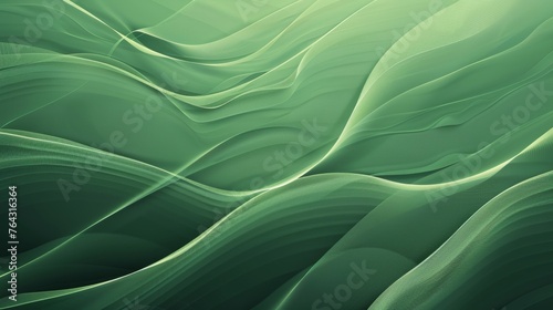 Soft Green Abstract Background with Fine Lines Generative AI