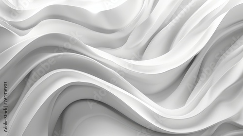 Subtle Luxury Wave: Abstract White and Light Gray Texture with Soft Modern Background Generative AI