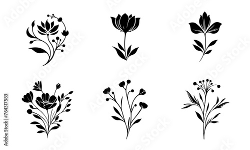 Flowers ilustration vetor logo