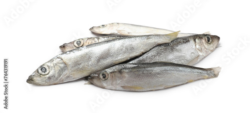 Konstfotografi Fresh raw Baltic sprats isolated on white