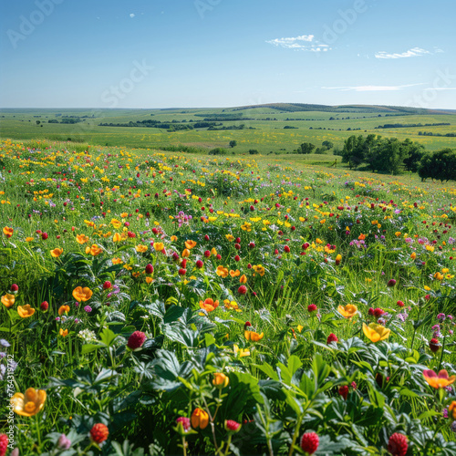 field of poppies in the field