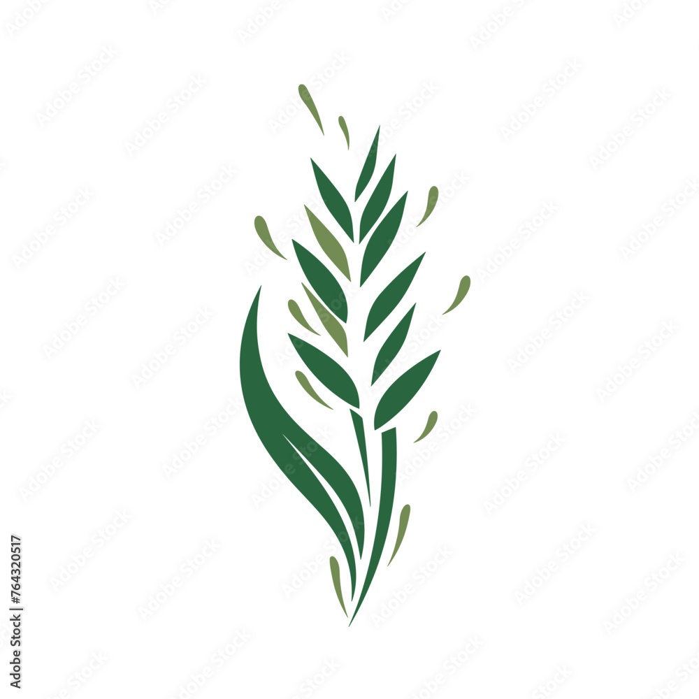 Fototapeta premium vector minimalistic logo on a white background agricultural, farm, plant, logotype, icon, nature, organic