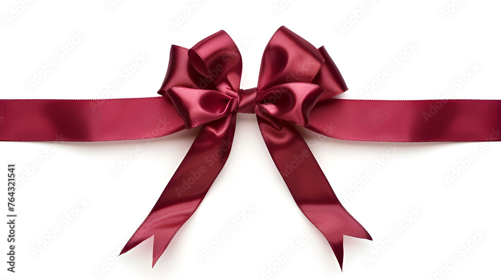 Red ribbon, bow isolated on white background Red ribbon, bow isolated on white background