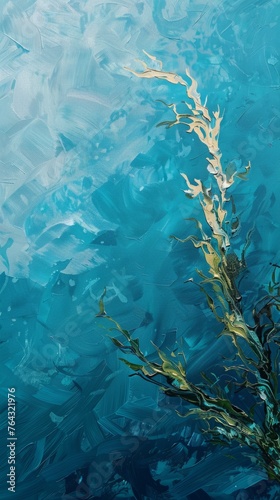 Seaweed sea background.