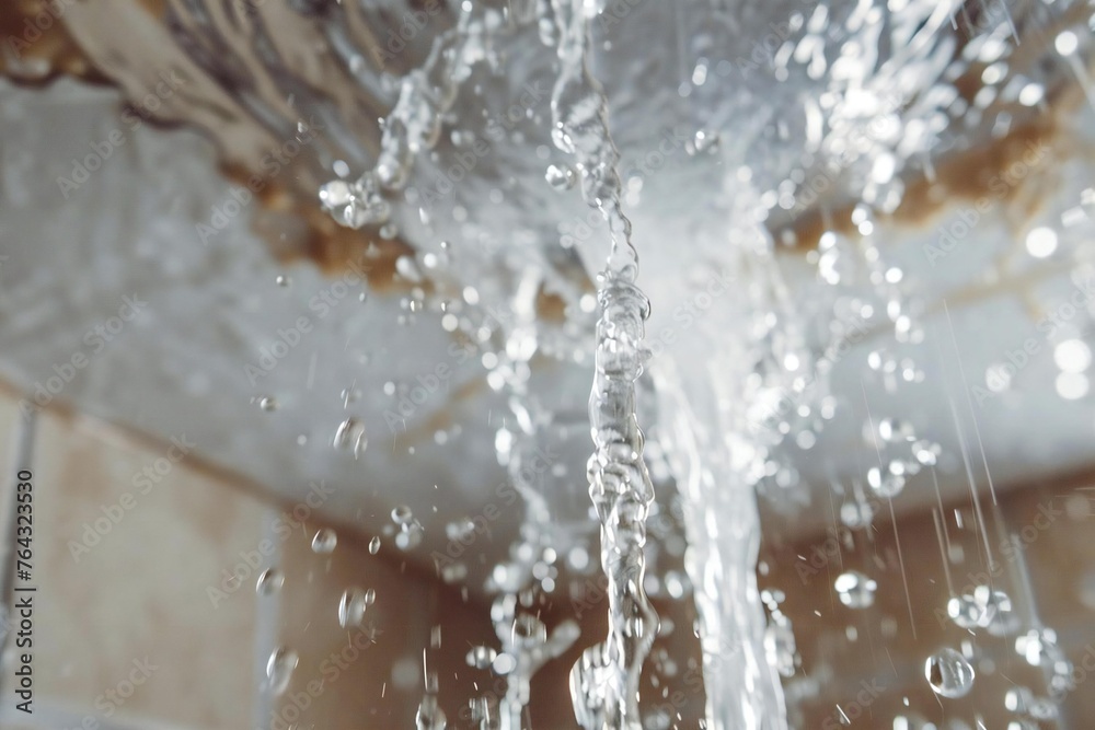 Worried homeowner in emergency as water leaking ceiling Worried homeowner in emergency as water leaking ceiling