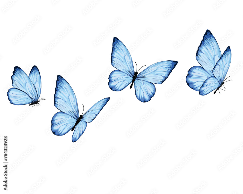 blue flock design art blue flock design art
