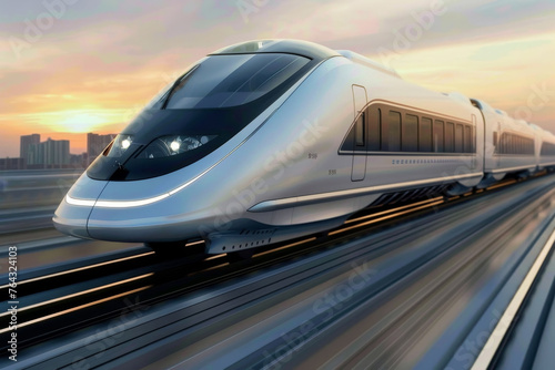 Futuristic High-Speed Train