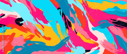 Fundo pinceladas coloridas - Ilustra    o de arte