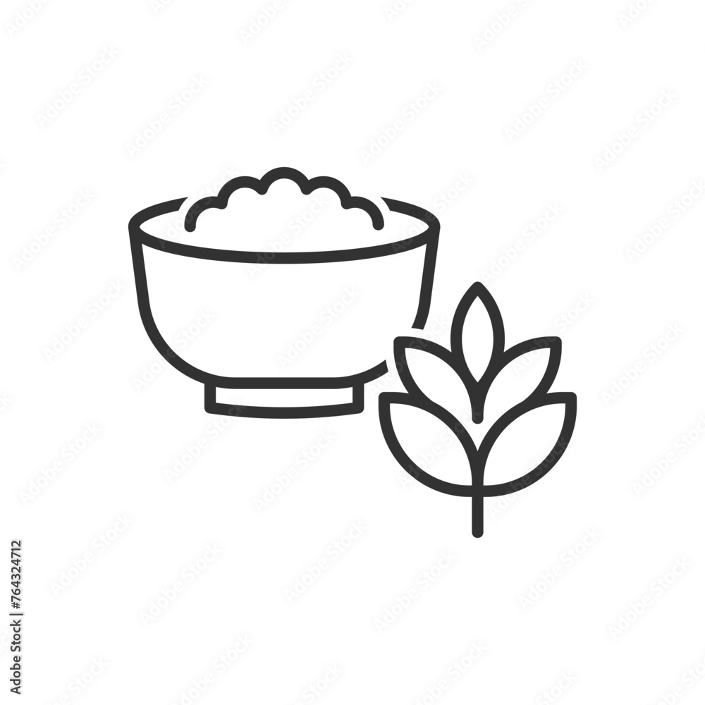 Oatmeal Icon - Cereal Icon Oatmeal Icon - Cereal Icon