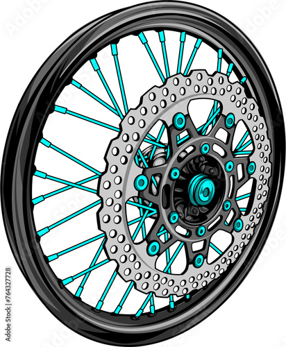 luxury front rim vector illustration