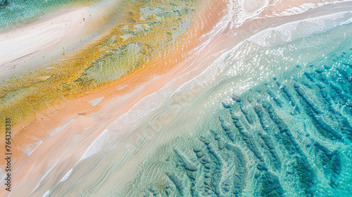 Aerial view of Multi Coloredl Water
