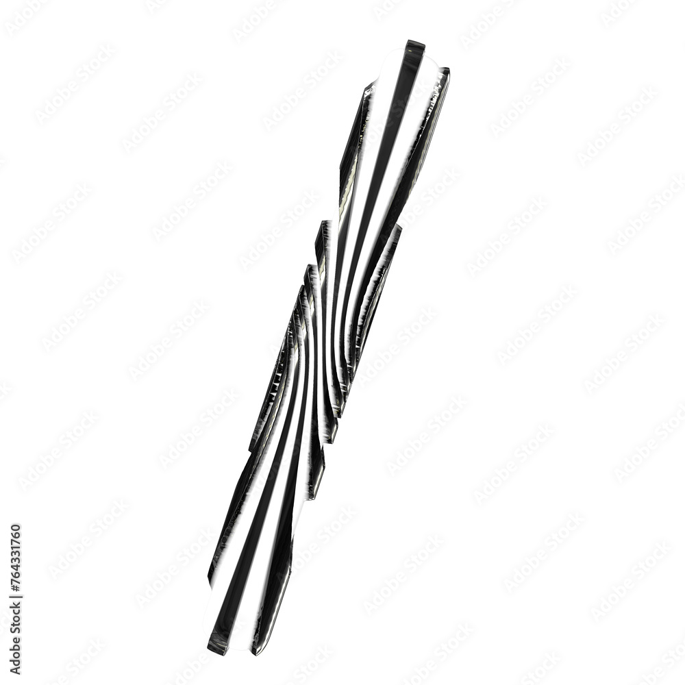 White symbol with black vertical ultra-thin straps White symbol with black vertical ultra-thin straps