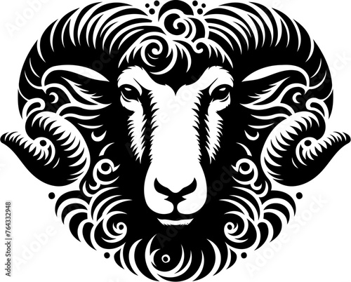 illustration of a sheep vector Silhouette.