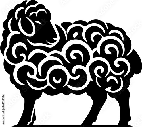 illustration of a sheep vector Silhouette.