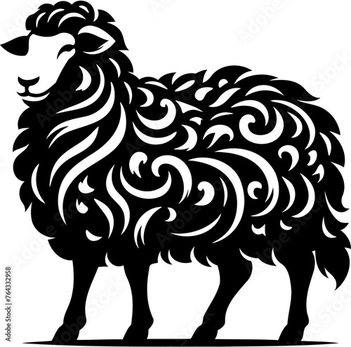 illustration of a sheep vector Silhouette.