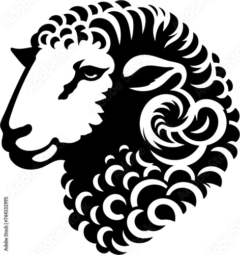 illustration of a sheep vector Silhouette.