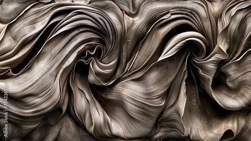 a close up view of a wall made out of different shapes and sizes of wavy, wavy, wavy, and wavy material.