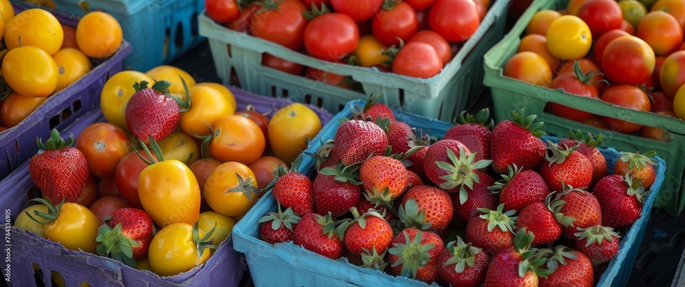 Fresh vegetables and fruits in an organic market. Ecofriendly living or healthy eating concepts. A vibrant farmers market scene with colorful stalls of fresh produce. A wooden sign with space for text Fresh vegetables and fruits in an organic market. Ecofriendly living or healthy eating concepts. A vibrant farmers market scene with colorful stalls of fresh produce. A wooden sign with space for text