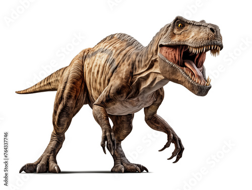 Tyrannosaurus Rex on Transparent Background: Realistic Dinosaur Illustration © Tigarto