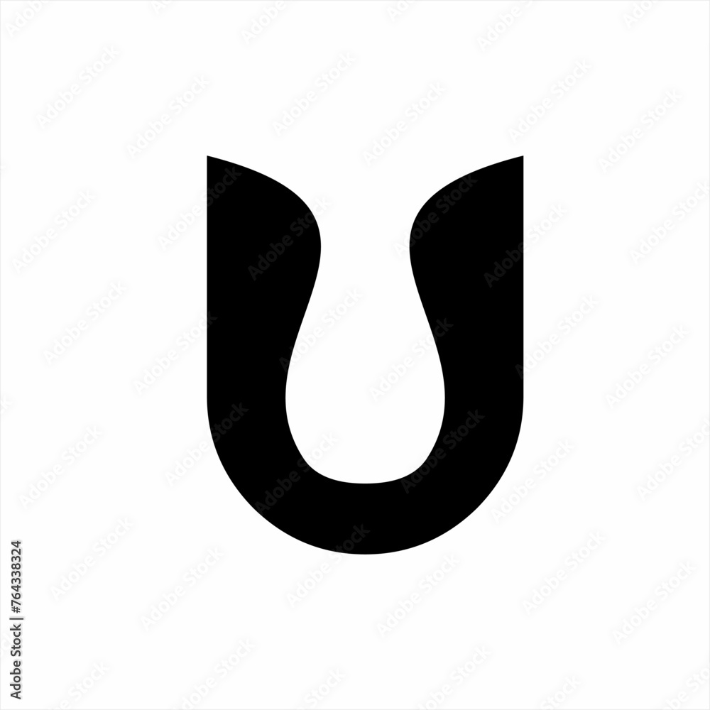 Uvula logo design with letter U concept. Uvula logo design with letter U concept.